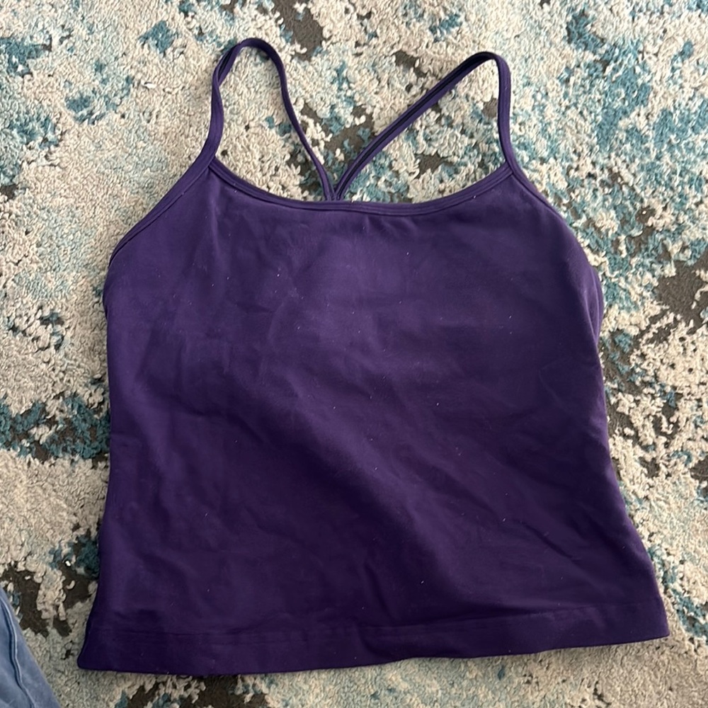 Purple Lululemon Spaghetti Strap Top (cropped)